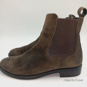 Sam Edelman leather boots. Black, Front zip up.